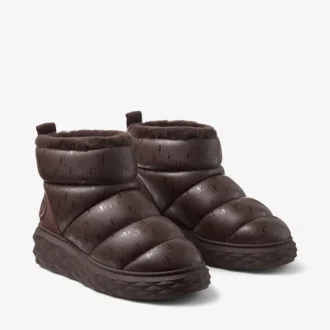 Stivaletti Xan in morbida pelle nappa color cioccolato con fodera in shearling