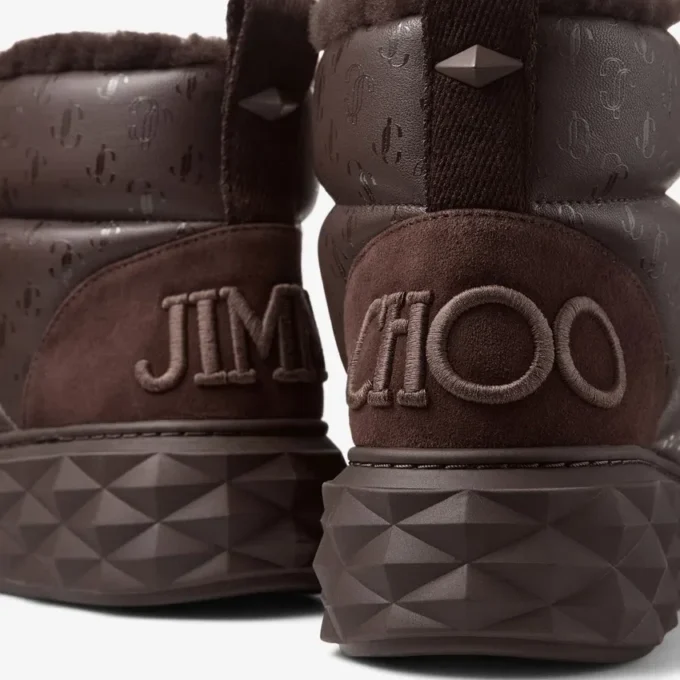 Stivaletti Xan in morbida pelle nappa color cioccolato con fodera in shearling