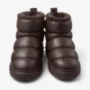 Stivaletti Xan in morbida pelle nappa color cioccolato con fodera in shearling