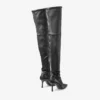 Stivali sopra il ginocchio Camie in nappa elasticizzata nera e pelle spazzolata Stivali sopra il ginocchio Camie in nappa elasticizzata nera e pelle spazzolata