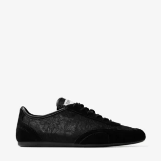 Sunny F in mix di pelle nera e jimmy choo Lace Low Top Trainers