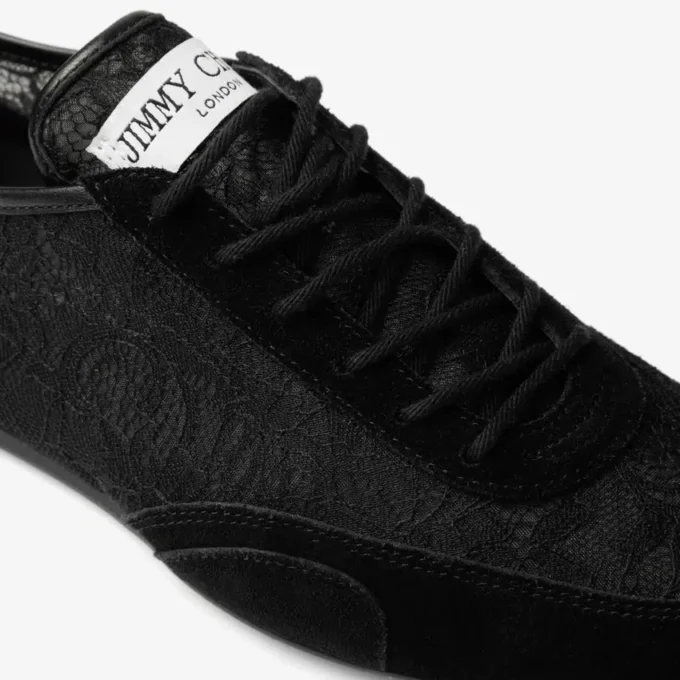 Sunny F in mix di pelle nera e jimmy choo Lace Low Top Trainers Sunny F in mix di pelle nera e jimmy choo Lace Low Top Trainers
