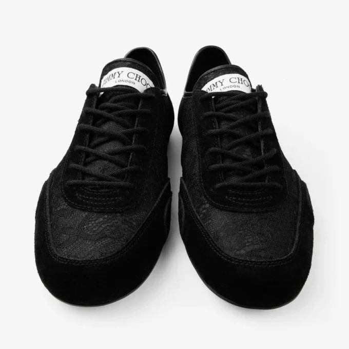Sunny F in mix di pelle nera e jimmy choo Lace Low Top Trainers Sunny F in mix di pelle nera e jimmy choo Lace Low Top Trainers