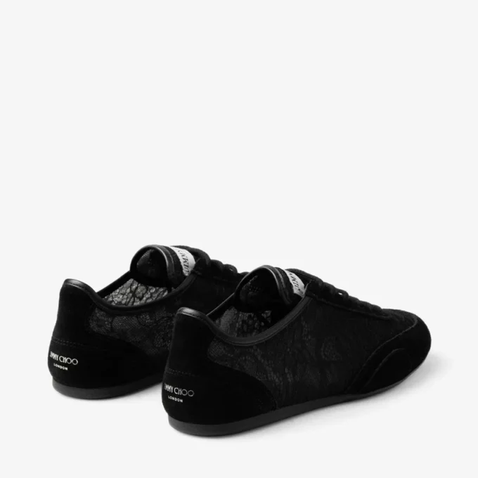 Sunny F in mix di pelle nera e jimmy choo Lace Low Top Trainers Sunny F in mix di pelle nera e jimmy choo Lace Low Top Trainers