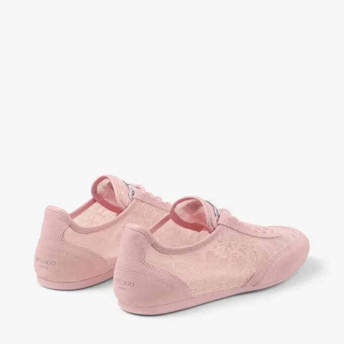 Sunny F in mix di pelle rosa e sneakers basse con lacci jimmy choo Sunny F in mix di pelle rosa e sneakers basse con lacci jimmy choo