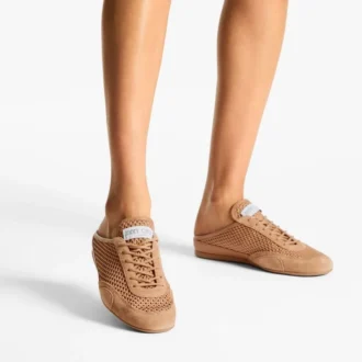 Sunny Mule F Mix di pelle color toffee e mesh Diamond – Sneakers basse