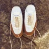 Sunny Mule F Sneakers basse in mix di pelle color latte e caramello e mesh Diamond Sunny Mule F Sneakers basse in mix di pelle color latte e caramello e mesh Diamond