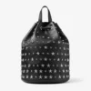 Zaino Jimmy Choo Noir Kei Ninomiya  Zaino in pelle nappa nera con decorazioni metalliche a forma di stelle