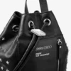 Zaino Jimmy Choo Noir Kei Ninomiya  Zaino in pelle nappa nera con decorazioni metalliche a forma di stelle